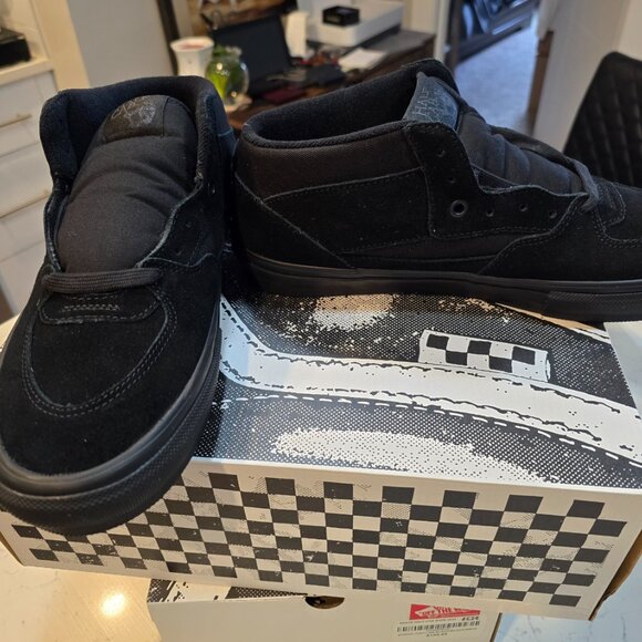 VANS Skate Half Cab Shoes Sneakers Skateboarding VN0A5FCDBKA Black/Black mens 10 - Picture 3 of 10
